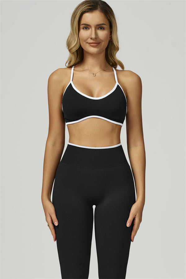 Bali Motion Trim Sports Bra Leggings 2-Piece Set