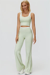 The Canyon Crop Tank Flared Leggings 2-Piece Set