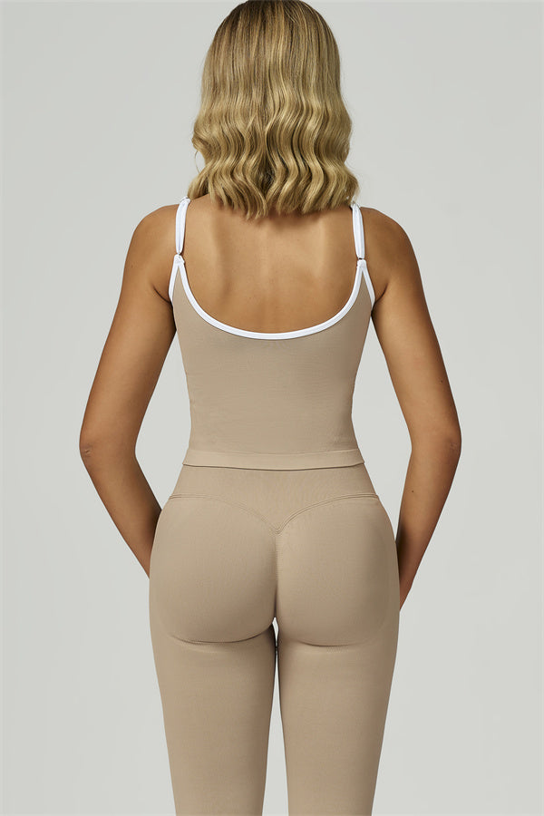 Bali Motion Trim Crop Top Leggings 2-Piece Set