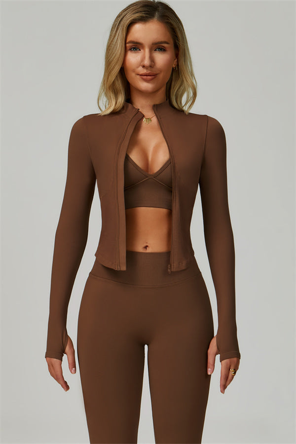The Lagoon Jacket Sports Bra Leggings 3-Piece Set