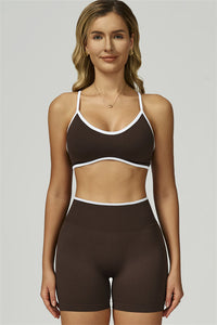 Bali Motion Trim Sports Bra Shorts 2-Piece Set