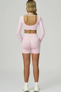 Bali Motion Trim Long Sleeve Crop Top