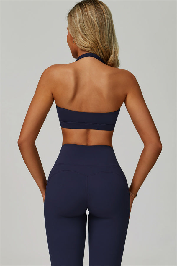 The Bold Halter Sports Bra Leggings 2-Piece Set — Tuna