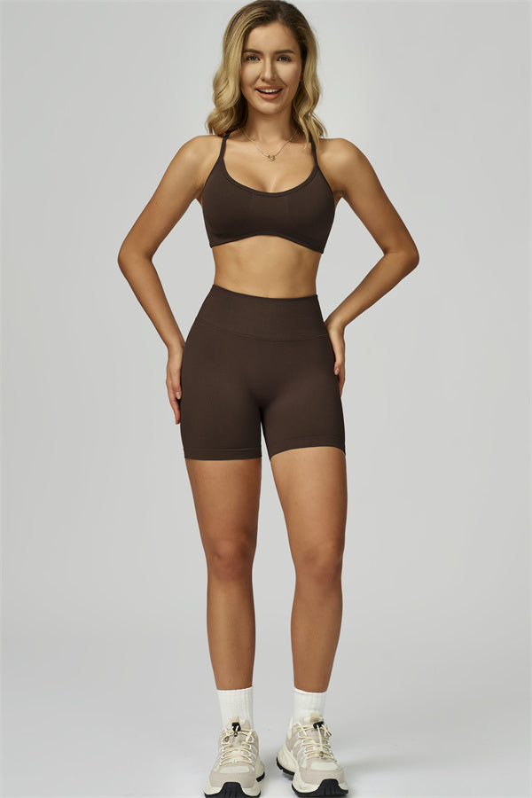 Bali Motion Sports Bra Shorts 2-Piece Set