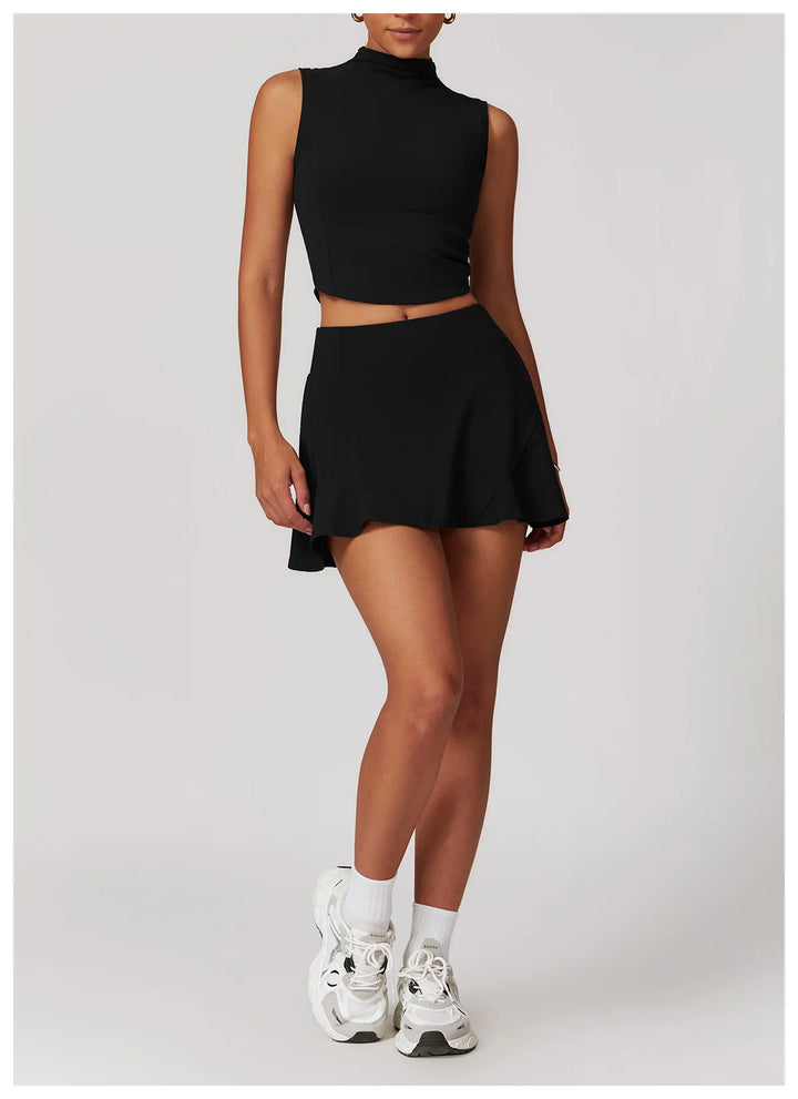 Lorin High-Waisted Tennis Skirt