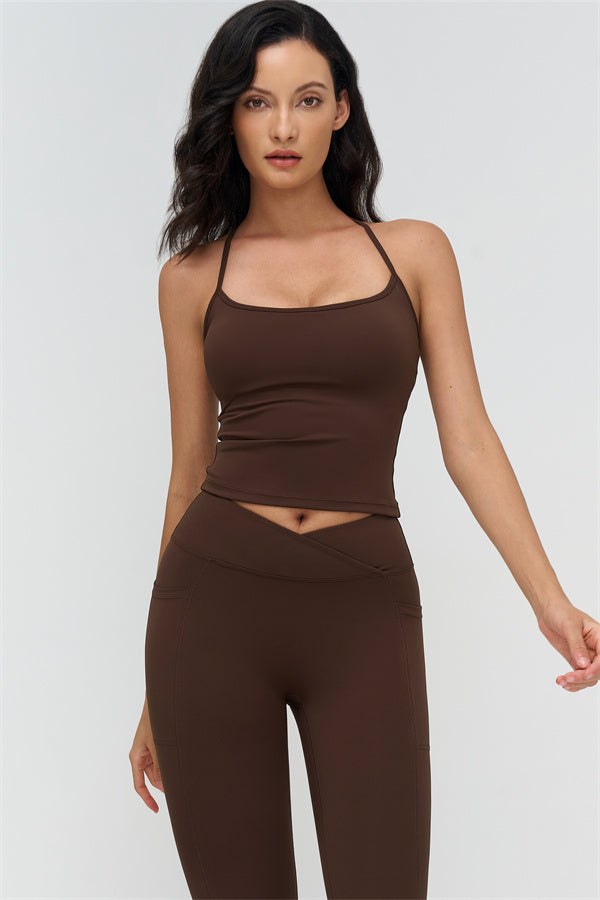The BoldFit Crop Top Leggings 2-Piece Set — Bistre