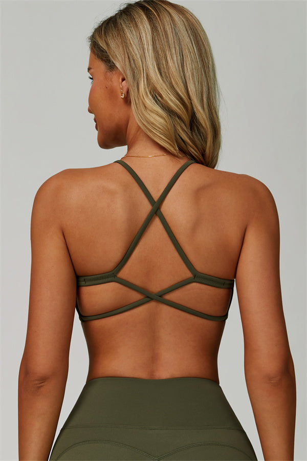 The Bold Cross Back Sports Bra Shorts 2-Piece Set