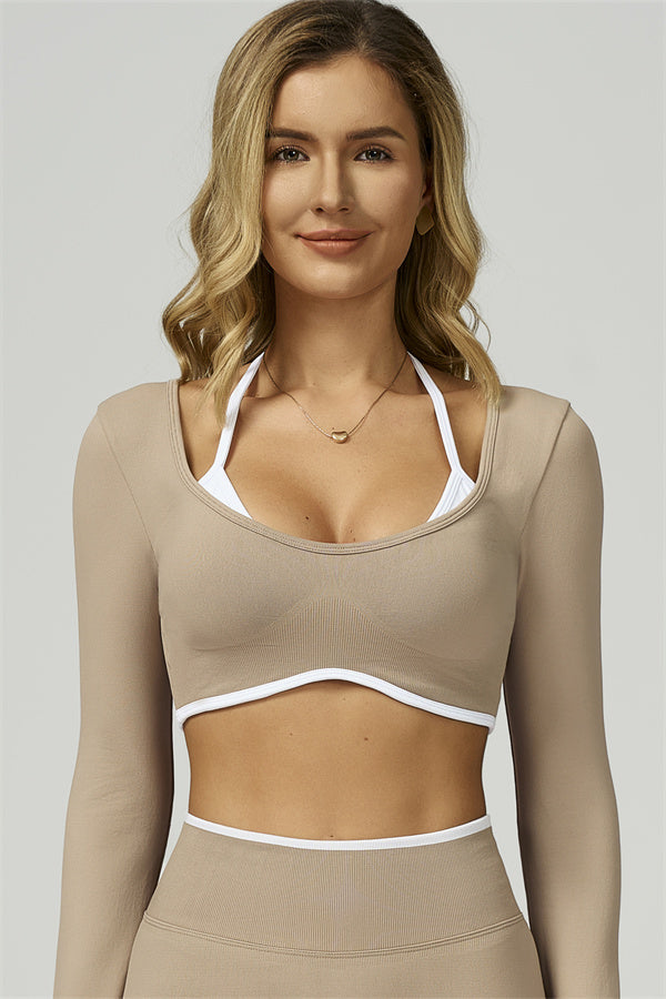 Bali Motion Trim Long Sleeve Crop Top