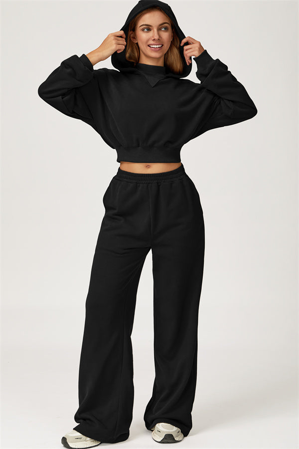 The Axis Crop Hoodie Pants 2-Piece Set