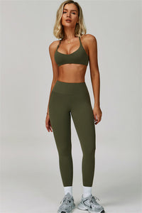 The Bold Cross Back Sports Bra Leggings 2-Piece Set