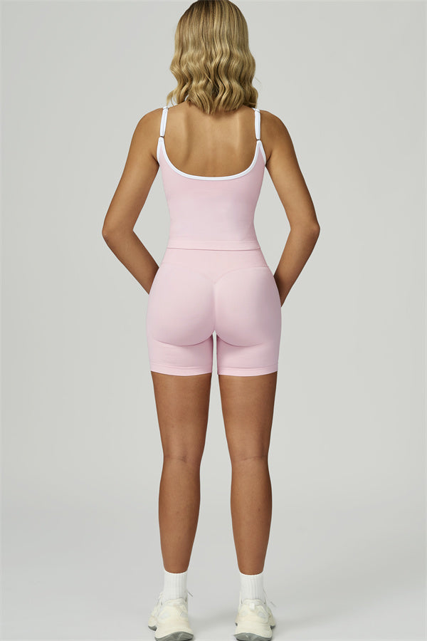 Bali Motion Trim Crop Top Shorts 2-Piece Set