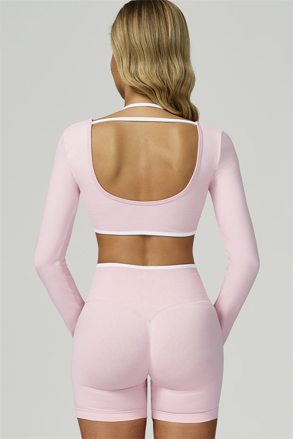Bali Motion Trim Long Sleeve Crop Top