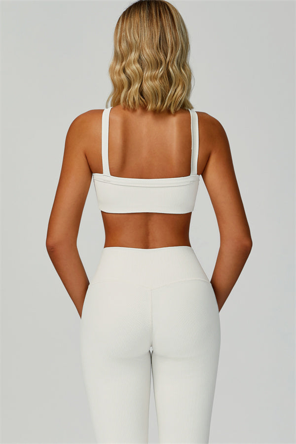 The Burst Sports Bra Leggings 2-Piece Set — Apricot