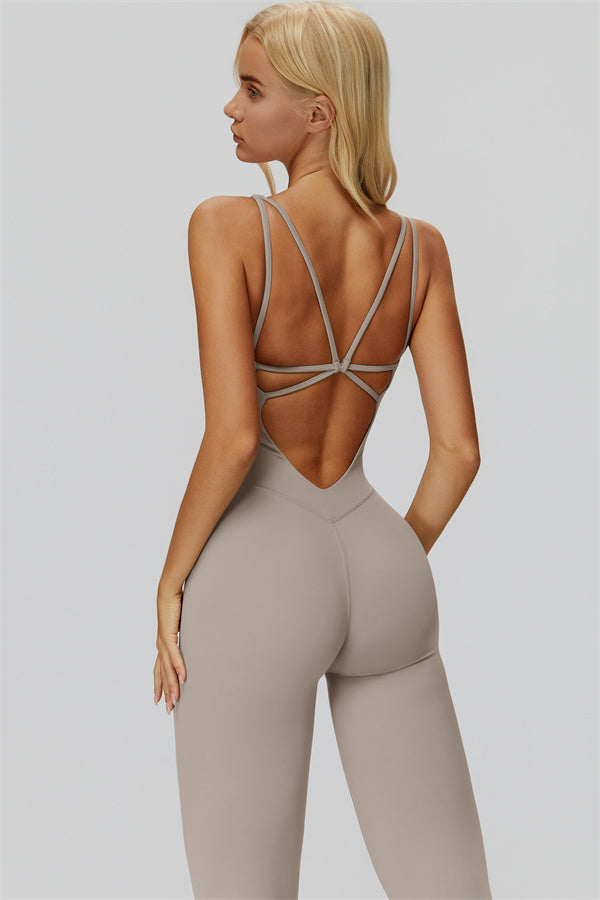 The Butterfly Jumpsuit — Camel