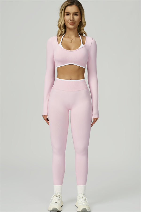 Bali Motion Trim Long Sleeve Crop Top