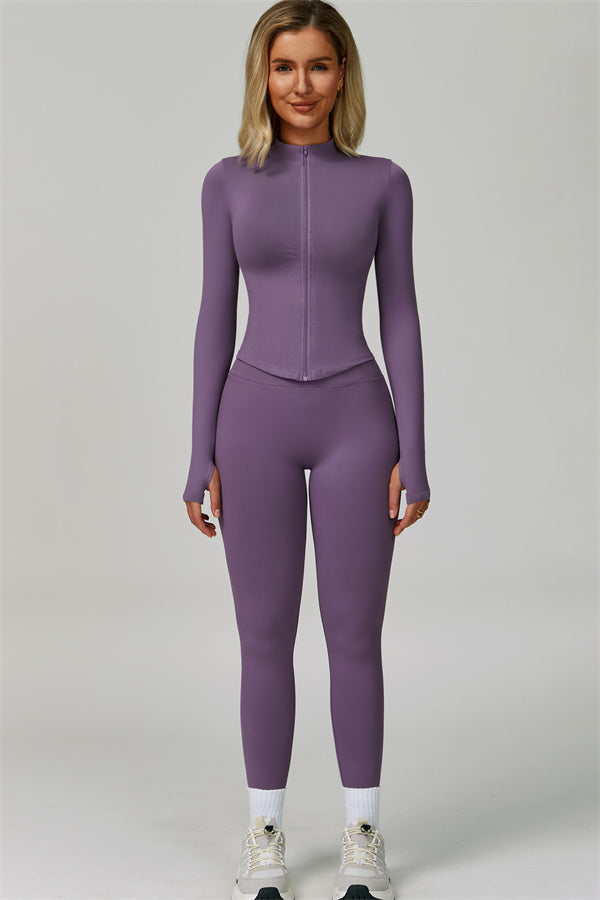 The Lagoon Jacket Sports Bra Leggings 3-Piece Set