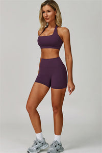The Bold Halter Sports Bra Shorts 2-Piece Set