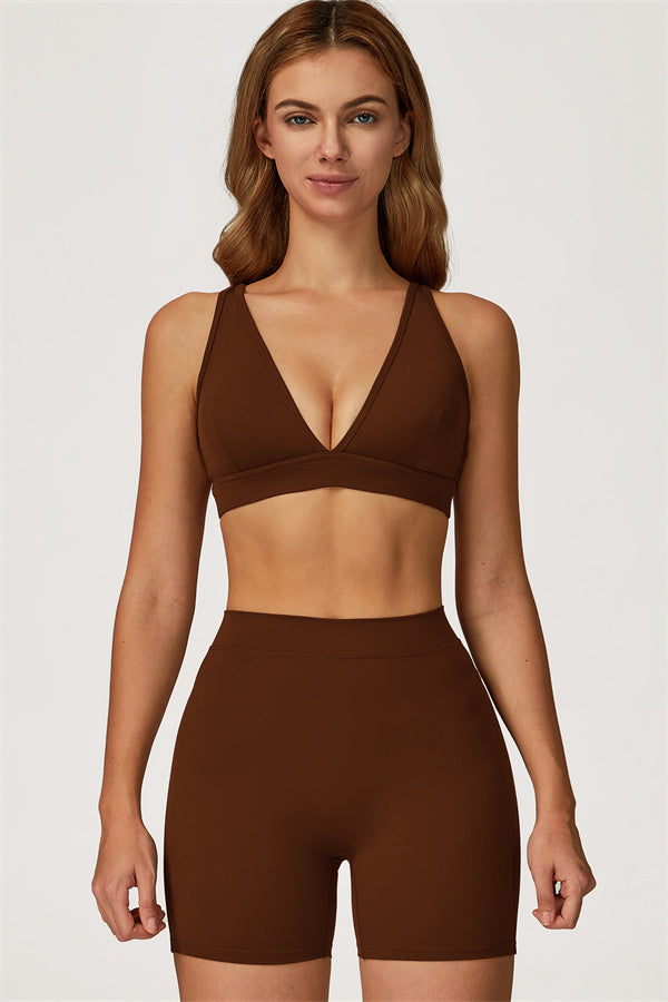 The Axis Sports Bra Shorts 2-Piece Set — Bistre