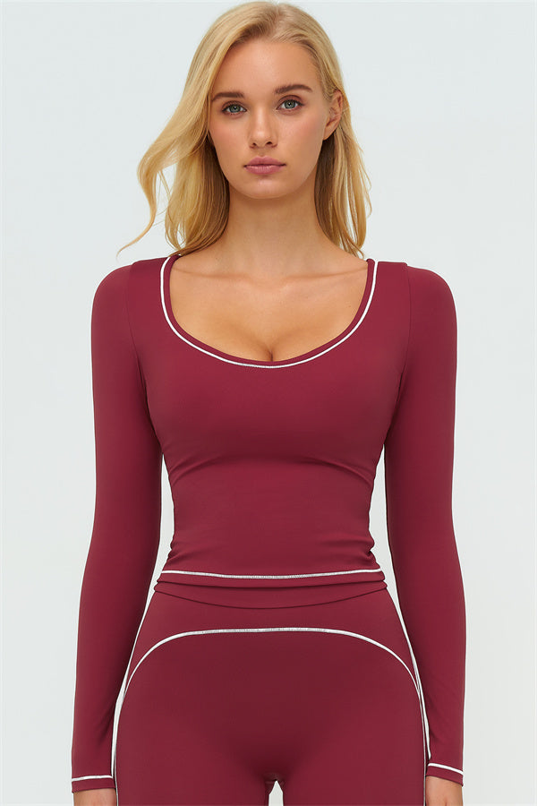 The Amara Long Sleeve T-shirt Shorts 2-Piece Set