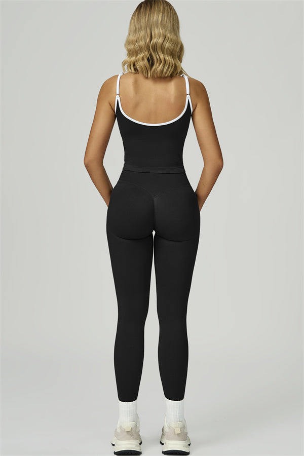 Bali Motion Trim Crop Top Leggings 2-Piece Set