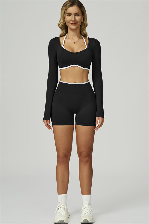 Bali Motion Trim Long Sleeve Crop Top