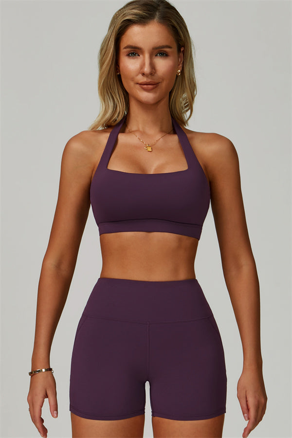 The Bold Halter Sports Bra Shorts 2-Piece Set