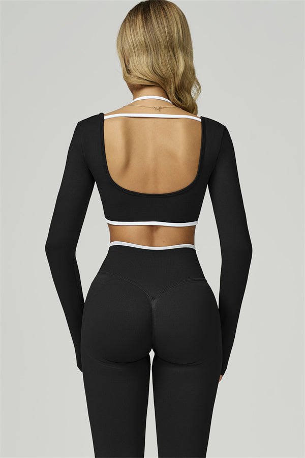 Bali Motion Trim Long Sleeve Crop Top
