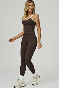 Bali Motion Trim Crop Top Leggings 2-Piece Set