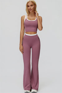 The Canyon Crop Tank Flared Leggings 2-Piece Set