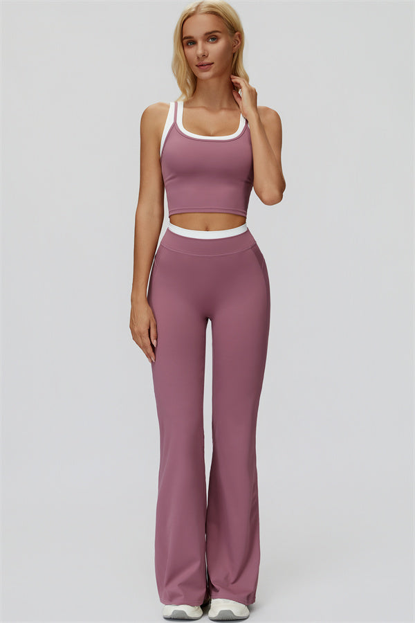 The Canyon Crop Tank Flared Leggings 2-Piece Set