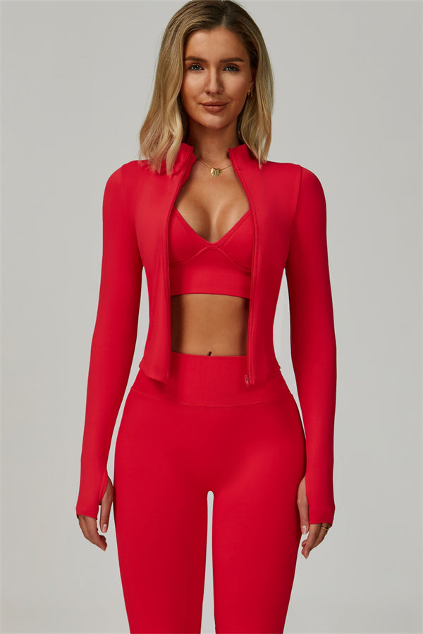 The Lagoon Jacket Sports Bra Leggings 3-Piece Set