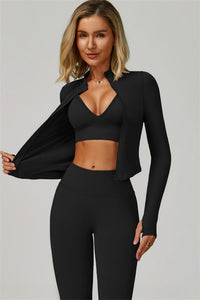 The Lagoon Jacket Sports Bra Leggings 3-Piece Set