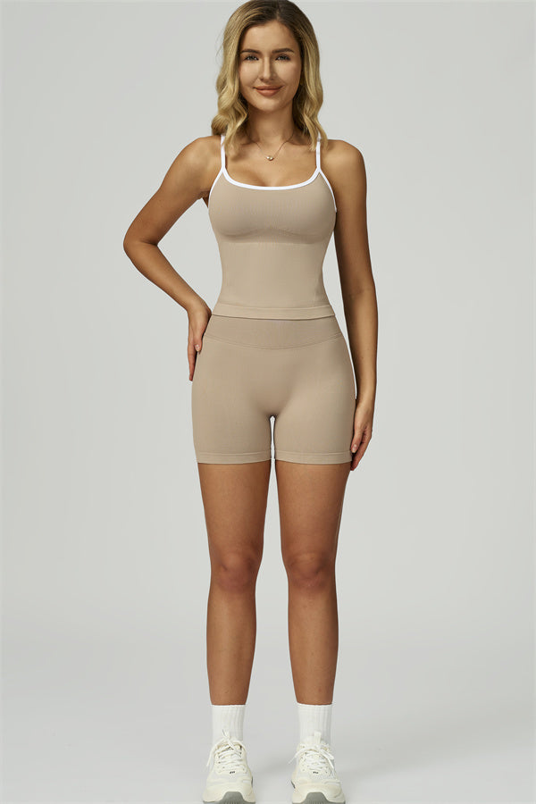 Bali Motion Trim Crop Top Shorts 2-Piece Set