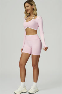Bali Motion Trim Long Sleeve Crop Top