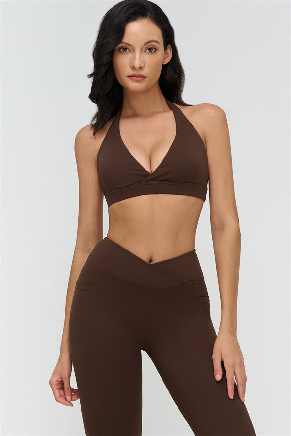 The BoldFit Sports Bra Leggings 2-Piece Set — Bistre