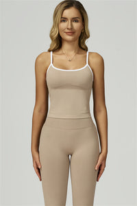 Bali Motion Trim Crop Top Leggings 2-Piece Set