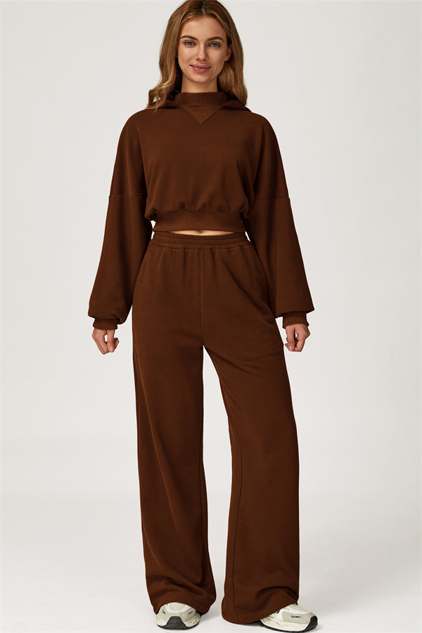 The Axis Crop Hoodie Pants 2-Piece Set