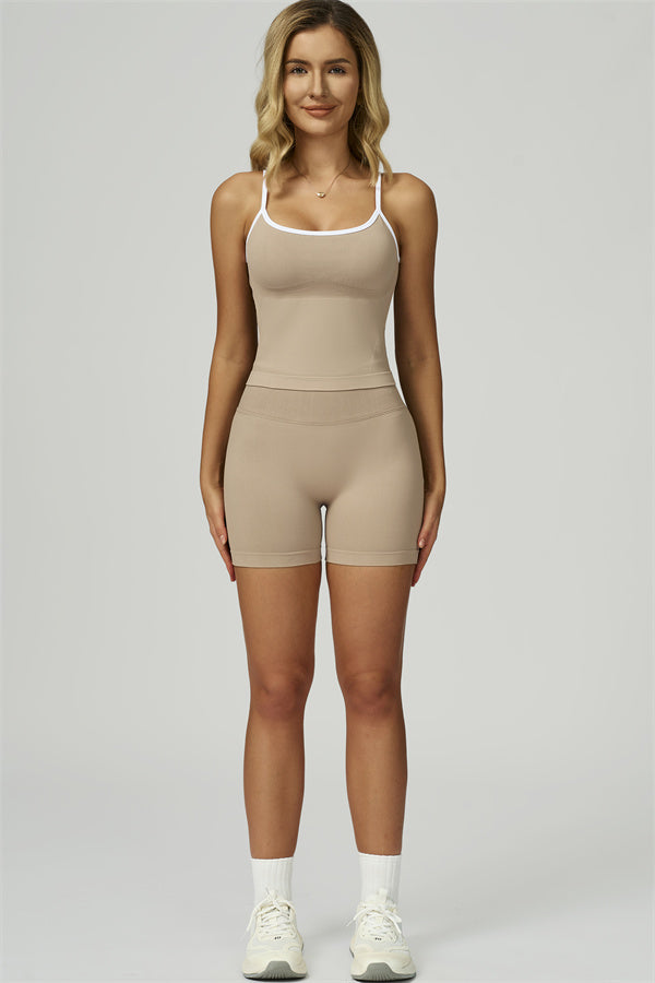 Bali Motion Trim Crop Top Shorts 2-Piece Set