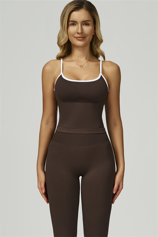 Bali Motion Trim Crop Top Leggings 2-Piece Set