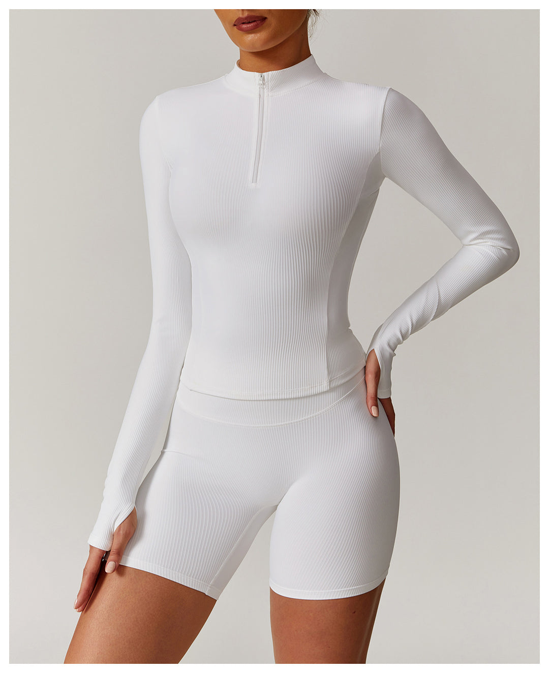 Seraphine Long-Sleeve Half-Zip Top