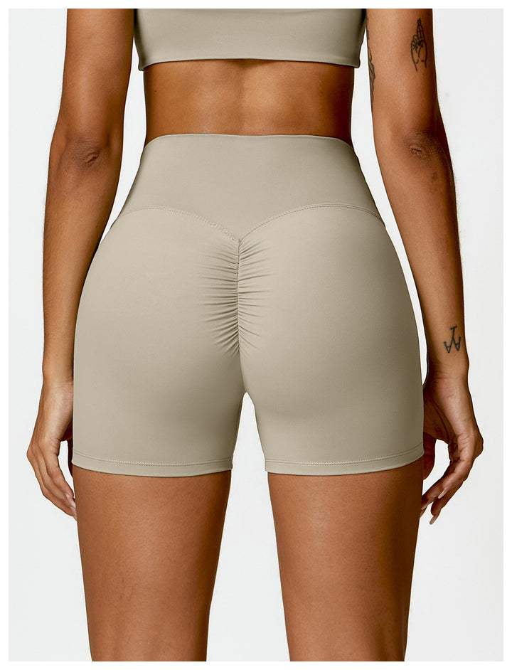 Everestine High-Waisted Ruched Shorts