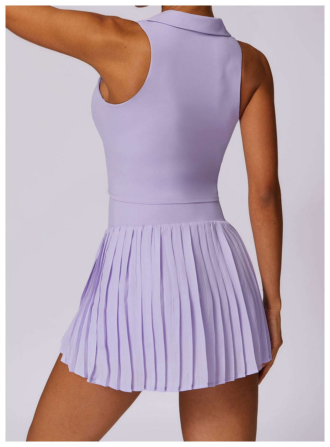 Celura Tennis Collared Cropped Tank