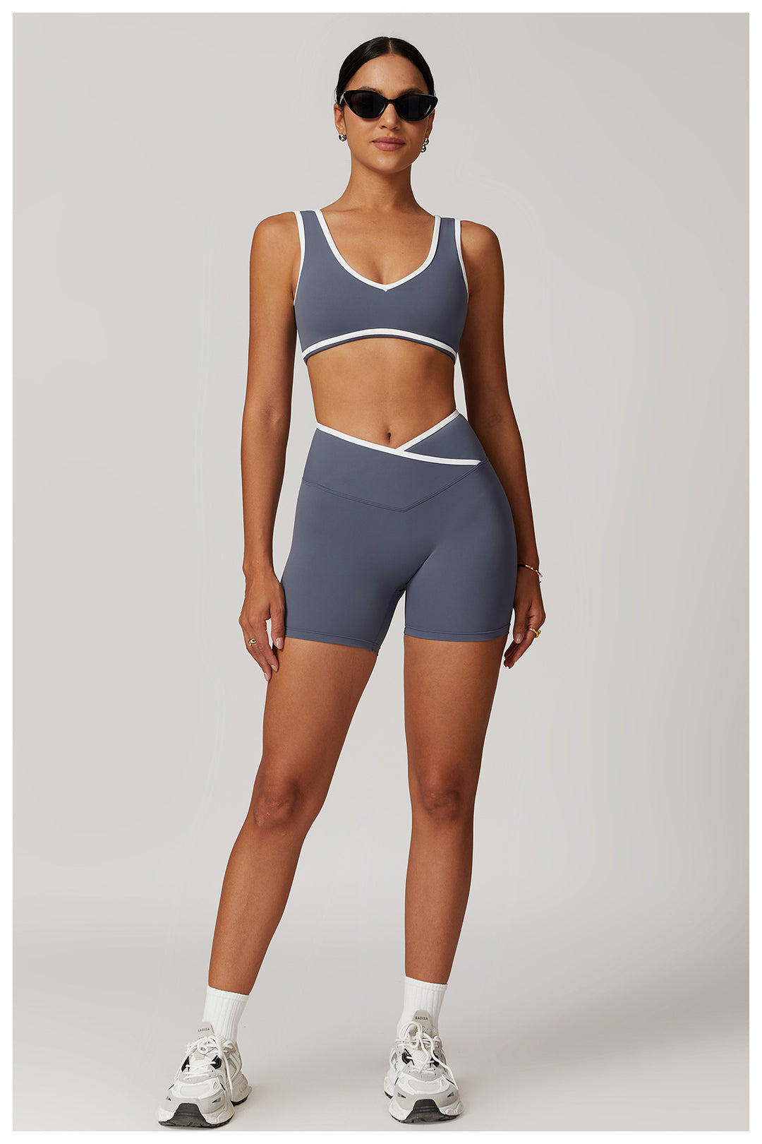 Lunith High-Waisted Cross-Waistband Shorts