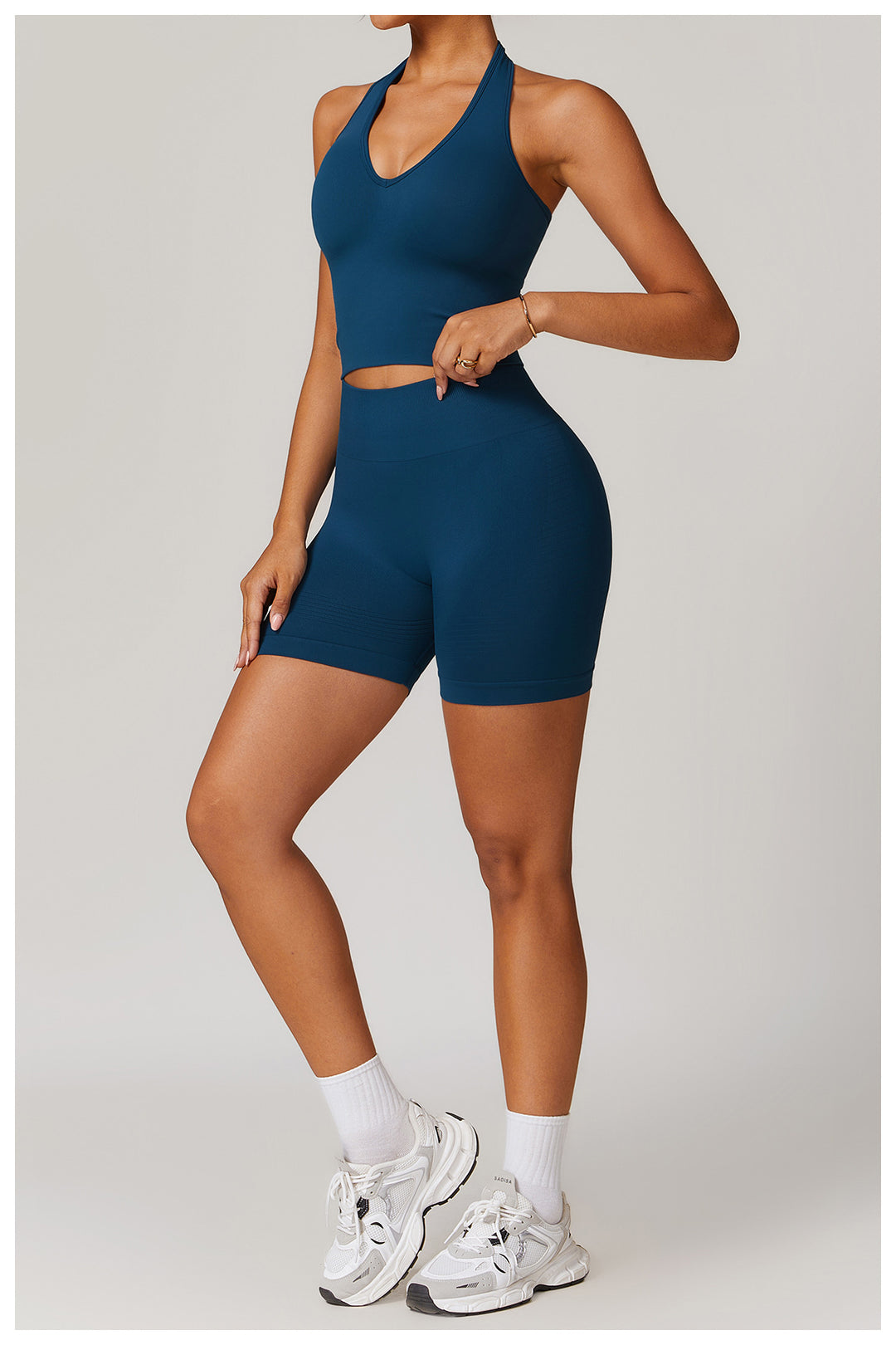 Tindra High-Waisted Ribbed Shorts