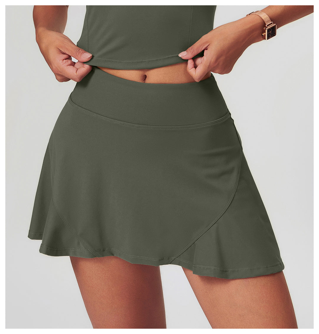 Lorin High-Waisted Tennis Skirt