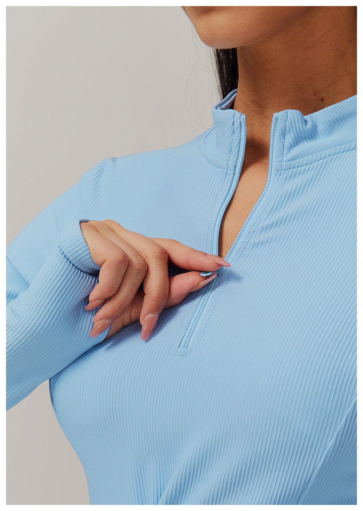 Seraphine Long-Sleeve Half-Zip Top