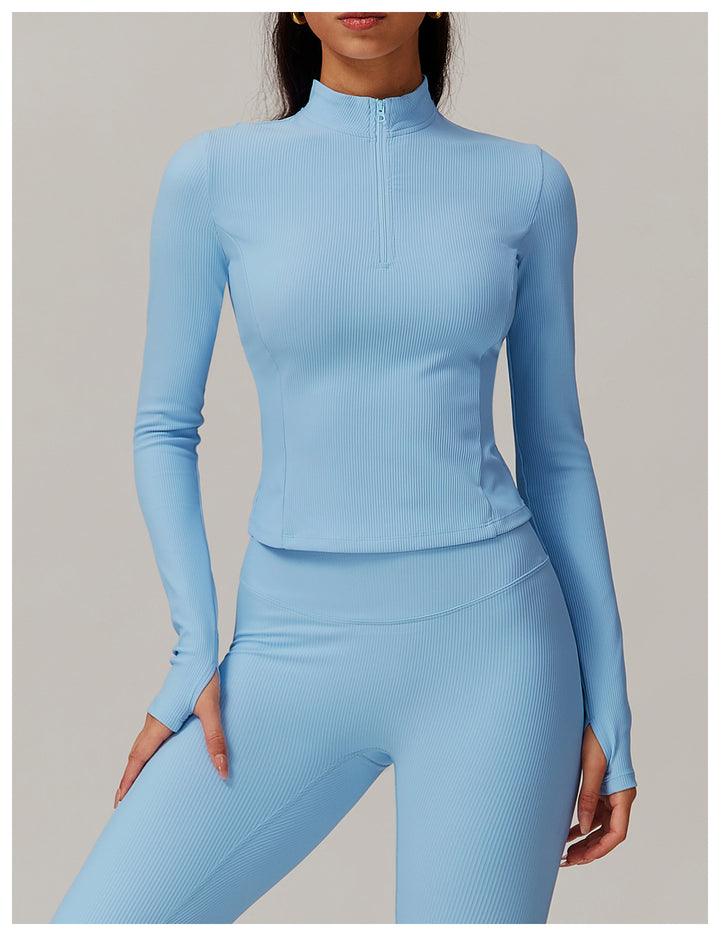 Seraphine Long-Sleeve Half-Zip Top