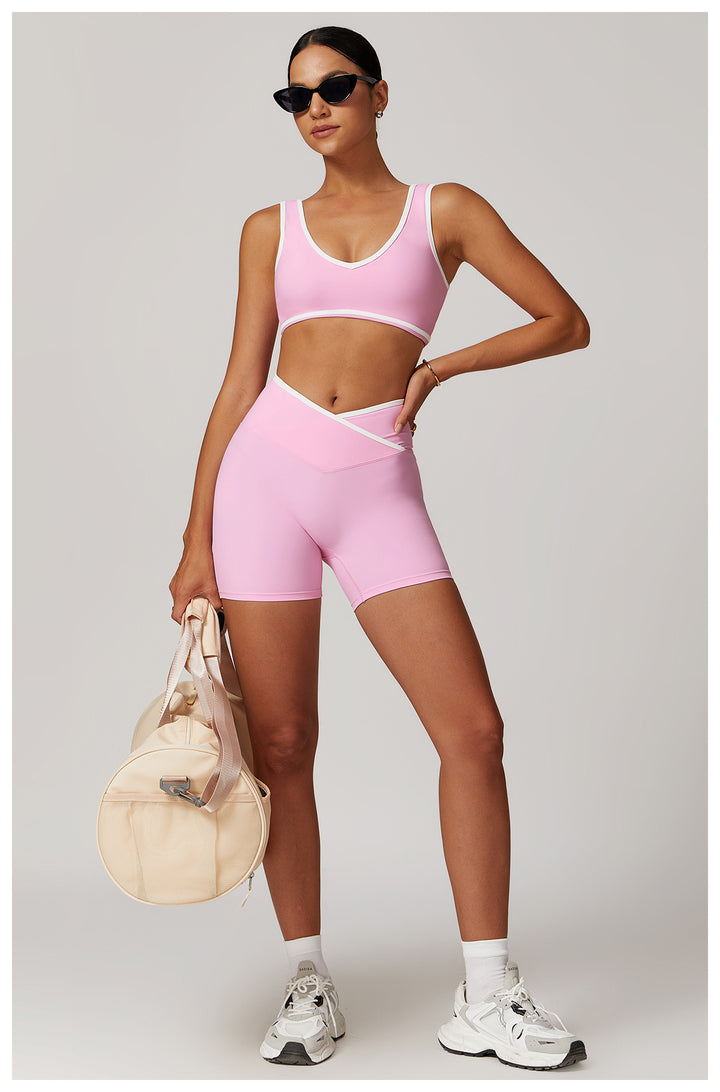 Lunith High-Waisted Cross-Waistband Shorts