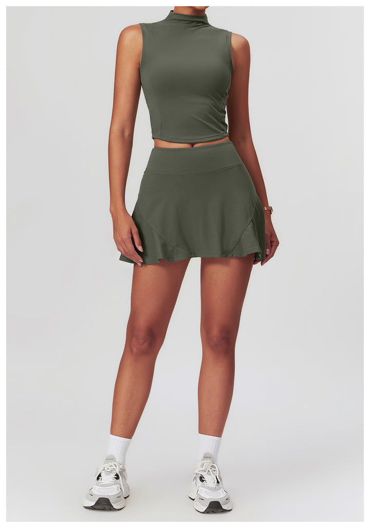 Lorin High-Waisted Tennis Skirt