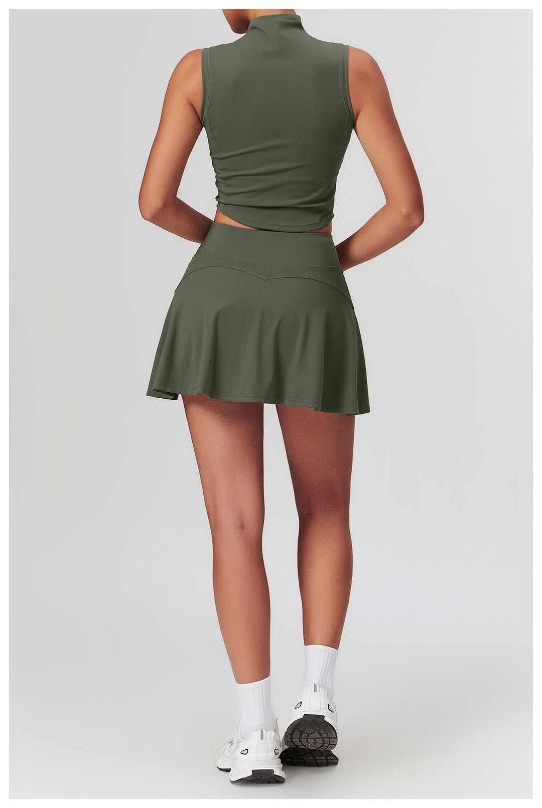 Lorin High-Waisted Tennis Skirt